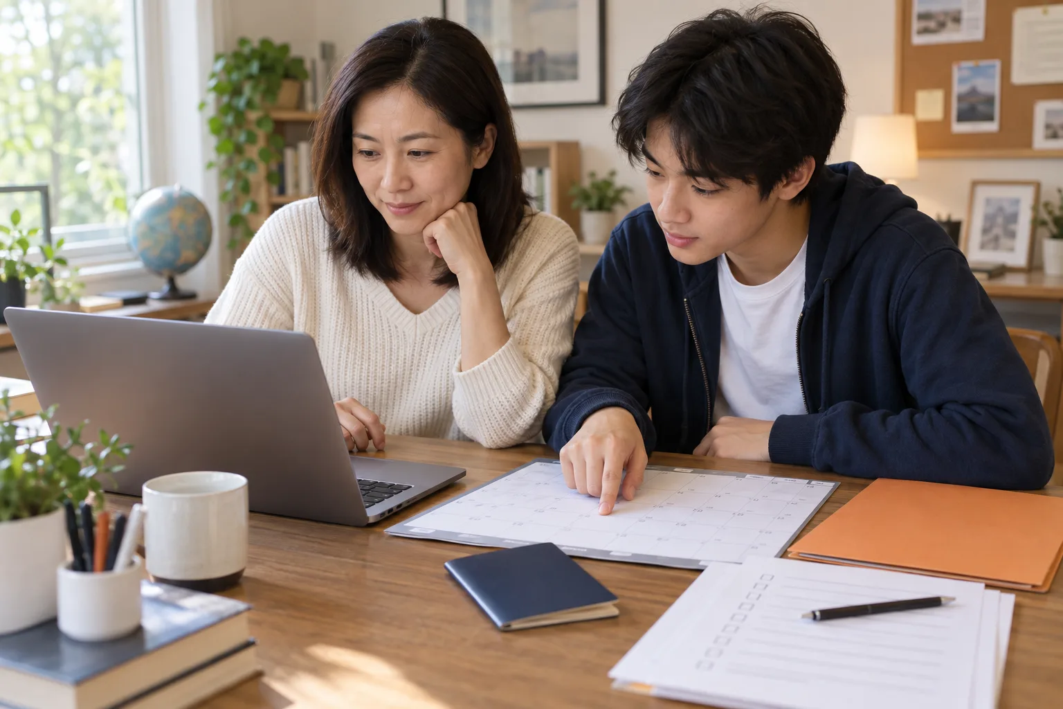 家庭提前核对护照、学校材料和签证时间,把申请、I-20与出行安排放在同一张日历上